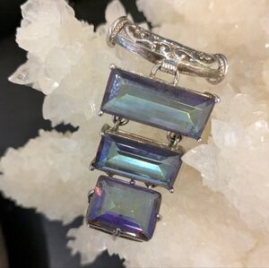 Elegant Silver and Purple Sterling Pendant